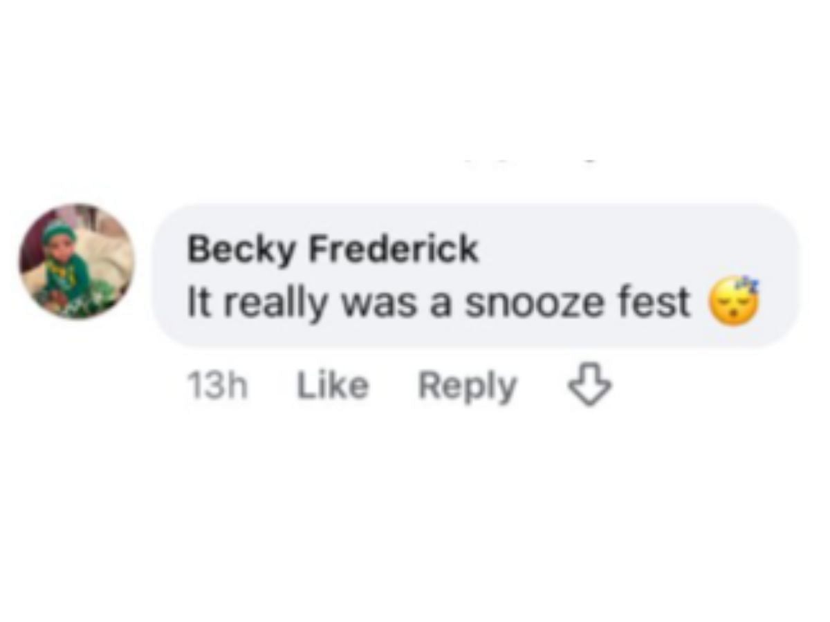 Comment by the fan on the post (Image via Facebook/@Sandra Callow)
